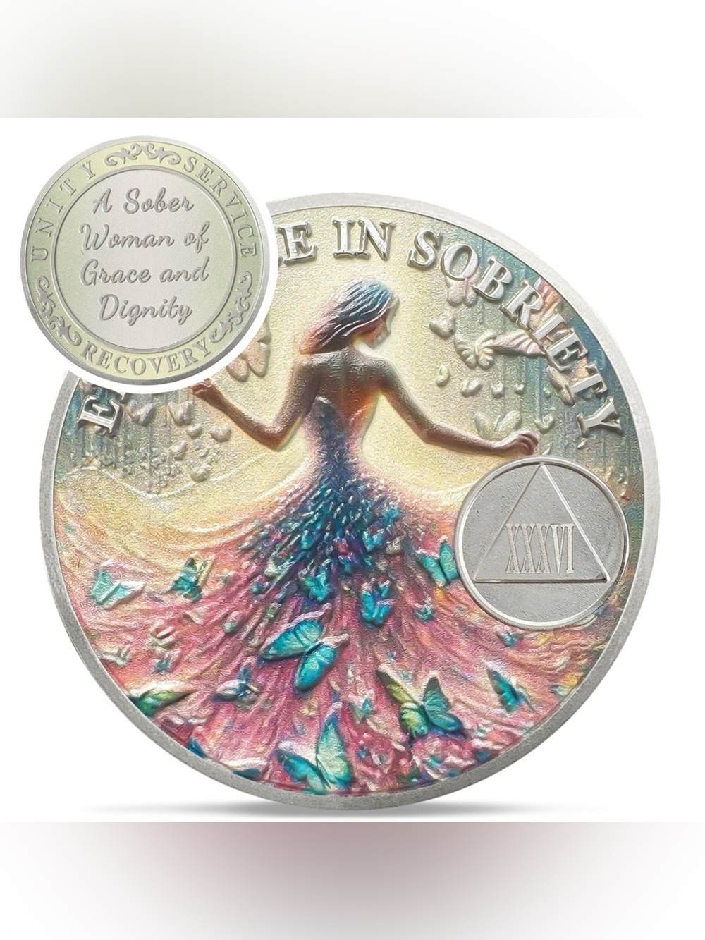 Meaningful butterfly design symbolizes transformation and new beginnings